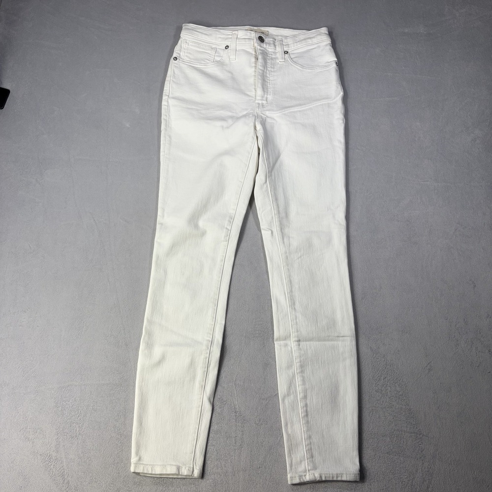 Madewell 9" High Rise Skinny Jeans Women's Size 27 white color Stretch.